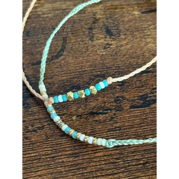 2 Pura Vida Beaded Dainty Bracelets - Picture 2 of 3